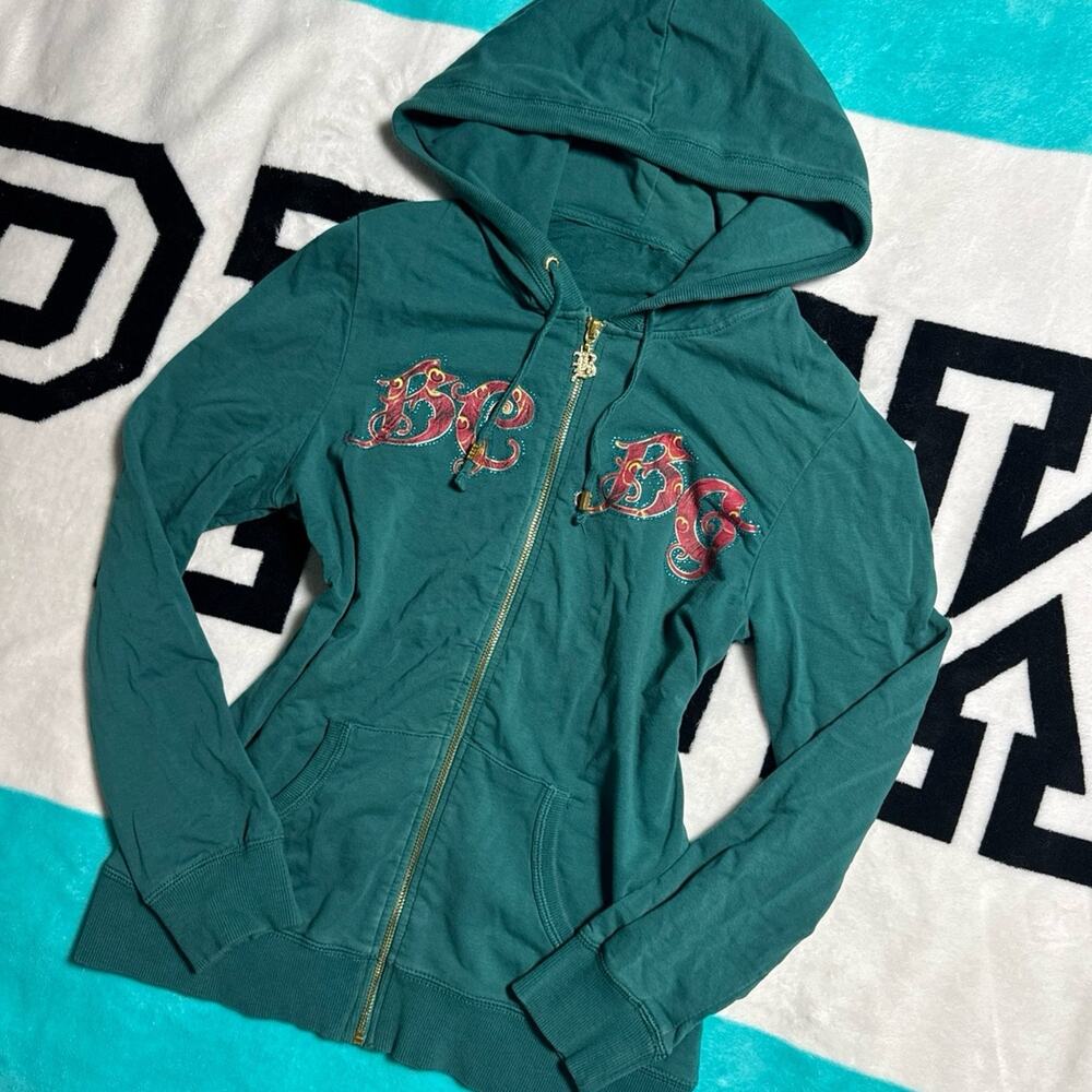 Y2K BCBG Bling Zip Up Hooded Jacket